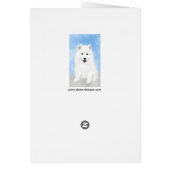 Samoyed Puppy Painting - Cute Original Dog Art (Achterkant)