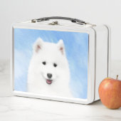 Samoyed Puppy Painting - Cute Original Dog Art (In situ)
