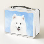 Samoyed Puppy Painting - Cute Original Dog Art (Achterkant)
