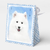Samoyed Puppy Painting - Cute Original Dog Art Bedankdoosjes (Achterkant)