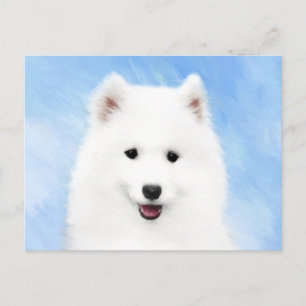 Samoyed Puppy Painting - Cute Original Dog Art Briefkaart