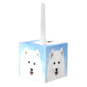 Samoyed Puppy Painting - Cute Original Dog Art Decoratie (Achter hoekig)