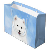 Samoyed Puppy Painting - Cute Original Dog Art Groot Cadeauzakje (Achterkant Gekanteld)