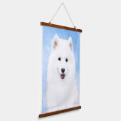 Samoyed Puppy Painting - Cute Original Dog Art Hangend Wandkleed (Gebogen)