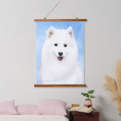 Samoyed Puppy Painting - Cute Original Dog Art Hangend Wandkleed (Slaapkamer)