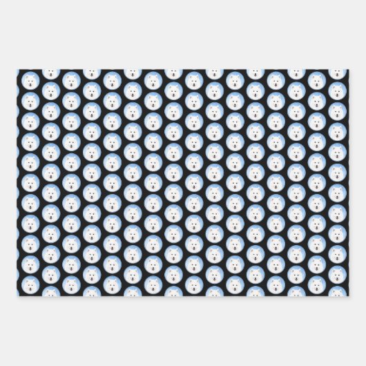 Samoyed Puppy Painting - Cute Original Dog Art Inpakpapier Vel (Voorkant 3)