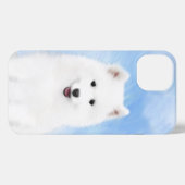 Samoyed Puppy Painting - Cute Original Dog Art iPhone Hoesje (Achterkant horizontaal)