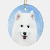 Samoyed Puppy Painting - Cute Original Dog Art Keramisch Ornament (Links)