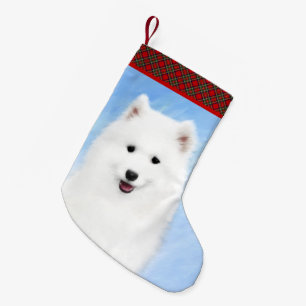 Samoyed Puppy Painting - Cute Original Dog Art Kleine Kerstsok