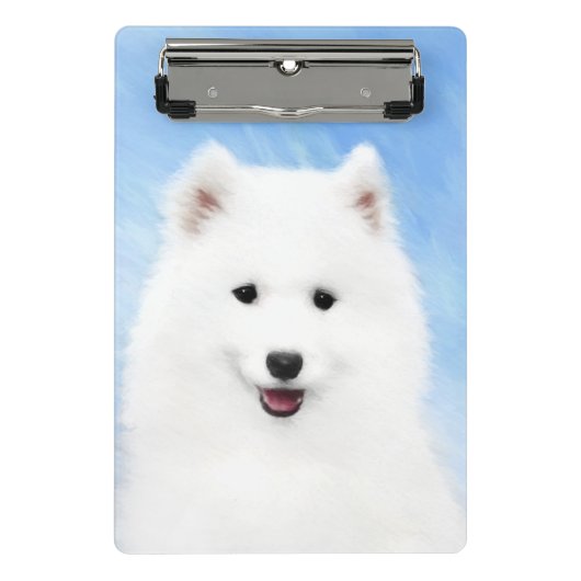 Samoyed Puppy Painting - Cute Original Dog Art Mini Klembord (Voorkant)