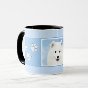 Samoyed Puppy Painting - Cute Original Dog Art Mok