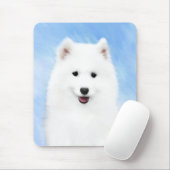 Samoyed Puppy Painting - Cute Original Dog Art Muismat (Met muis)