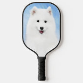 Samoyed Puppy Painting - Cute Original Dog Art Pickleball Paddle (Voorkant)