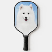 Samoyed Puppy Painting - Cute Original Dog Art Pickleball Paddle (Achterkant)