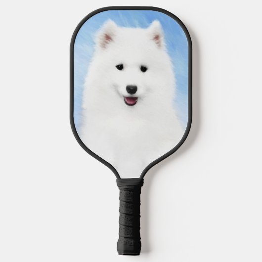 Samoyed Puppy Painting - Cute Original Dog Art Pickleball Paddle (Achterkant)