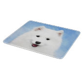 Samoyed Puppy Painting - Cute Original Dog Art Snijplank (Hoek)