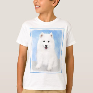 Samoyed Puppy Painting - Cute Original Dog Art T-shirt