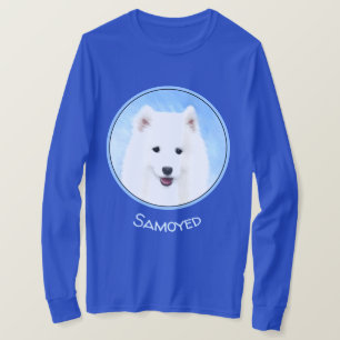 Samoyed Puppy Painting - Cute Original Dog Art T-shirt