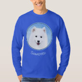 Samoyed Puppy Painting - Cute Original Dog Art T-shirt (Voorkant)