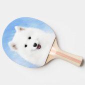Samoyed Puppy Painting - Cute Original Dog Art Tafeltennisbatje (Zijkant)