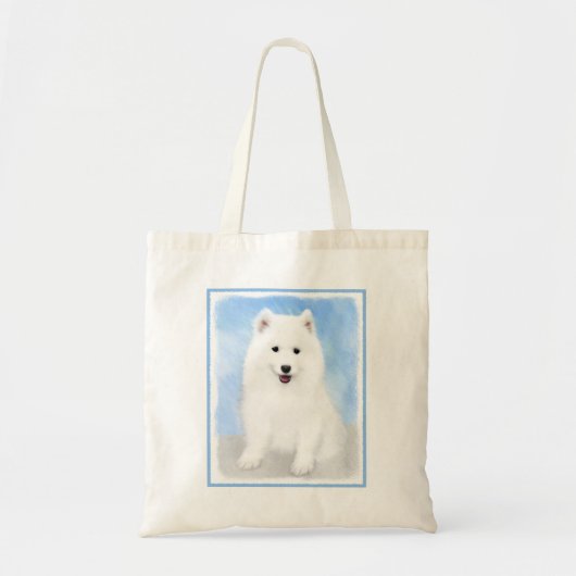 Samoyed Puppy Painting - Cute Original Dog Art Tote Bag (Voorkant)