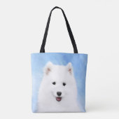 Samoyed Puppy Painting - Cute Original Dog Art Tote Bag (Achterkant)