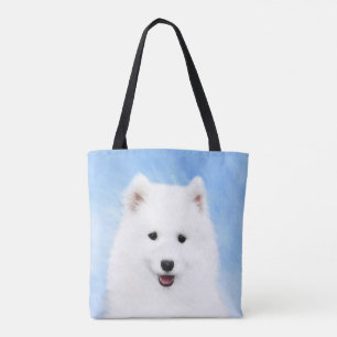 Samoyed Puppy Painting - Cute Original Dog Art Tote Bag