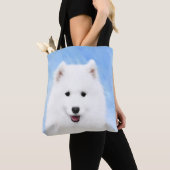 Samoyed Puppy Painting - Cute Original Dog Art Tote Bag (Dichtbij)