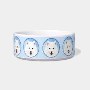 Samoyed Puppy Painting - Cute Original Dog Art Voerbakje