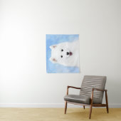 Samoyed Puppy Painting - Cute Original Dog Art Wandkleed (In situ)