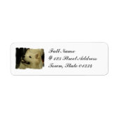 Samoyed Puppy Retouradres Mailing Label (Voorkant)