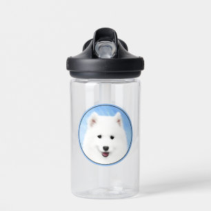 Samoyed Puppy Schilderij - Mooie Originele Honden Waterfles