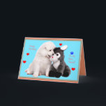Samoyed Puppy & Toy Birthday Greeting Card Kaart<br><div class="desc">Greeting Card, Standard White enveloppen inbegrepen. A special Happy Birthday card to or from a Samoyed, depending on how you want to use it. It works either way. He is wishing his best friend a Happy Birthday Designer: Designs by Lee. All procedure go to NSR: National Samoyed Rescue. National Samoyed...</div>