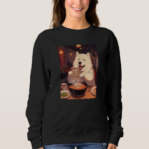 Samoyed Ramen Grappig Hond Japans Eten Trui