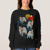 Samoyed Reindeer kerstlampjes Pajama Trui (Voorkant)