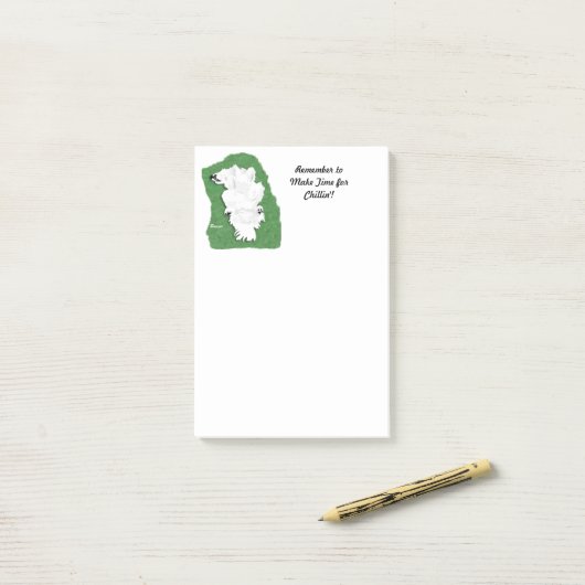 Samoyed Relaxation Post-it® notes, 4 x 6 inch Notes (Op bureau)