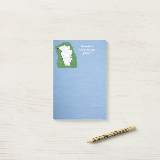 Samoyed Relaxation Post-it® notes, 4 x 6 inch Post-it® Notes (Op bureau)