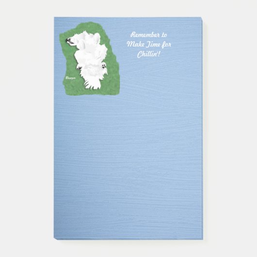 Samoyed Relaxation Post-it® notes, 4 x 6 inch Post-it® Notes (Voorkant)