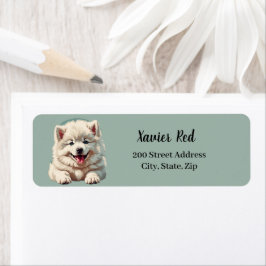 Samoyed retouradreslabel etiket
