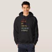 Samoyed Retro Dog en Koffie Hoodie (Voorkant volledig)