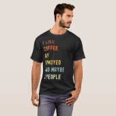 Samoyed Retro Dog en Koffie T-shirt (Voorkant volledig)