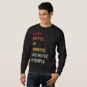 Samoyed Retro Dog en Koffie Trui (Voorkant volledig)