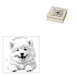 Samoyed Rubber Stamp Rubberstempel