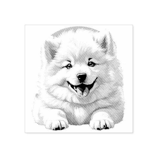 Samoyed Rubber Stamp Rubberstempel (Afrduk)
