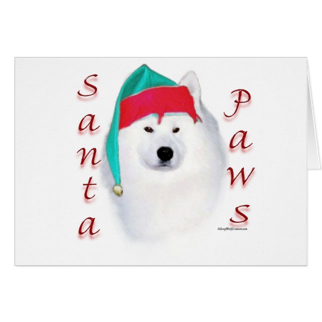 Samoyed Santa Paws (Voorkant Horizontaal)