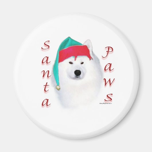 Samoyed Santa Paws Magneet (Voorkant)