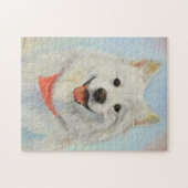 Samoyed schilderen legpuzzel (Horizontaal)