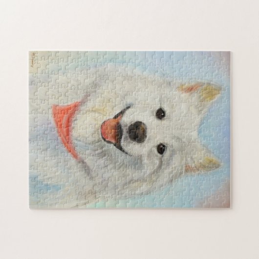 Samoyed schilderen legpuzzel (Horizontaal)