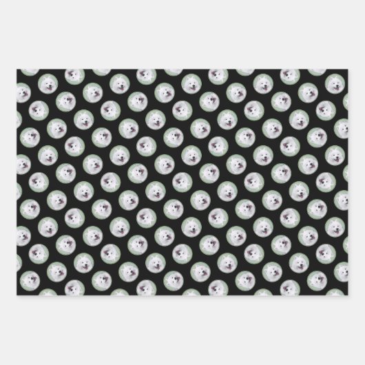 Samoyed Schilderen Wit Schattige Originele Pet Dog Inpakpapier Vel (Voorkant 3)