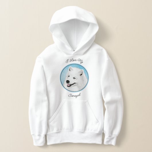Samoyed Schilderij - Mooie Originele Honden Kunst (Laagn)